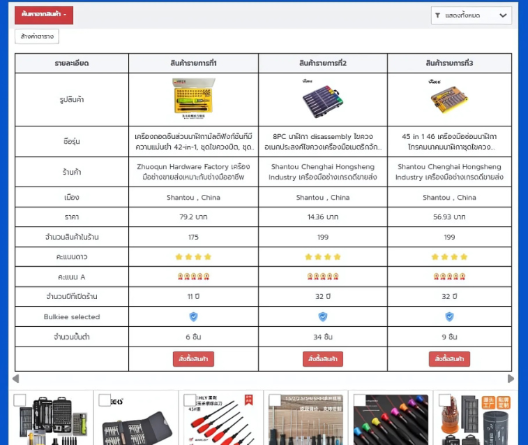 Bulkiee เปรียบเทียบโรงงาน สั่งของจากจีน