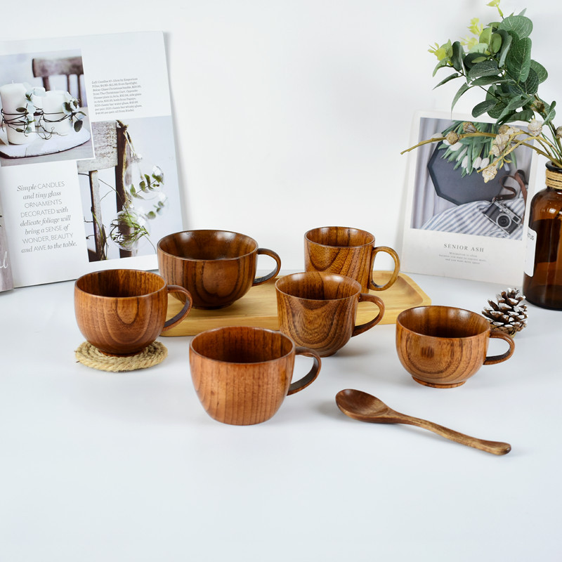 การจัดหาผู้ผลิตในการสร้างสรรค์ญี่ปุ่น Jujube Wood Cup ถ้วยชาฉนวนความร้อนถ้วยกาแฟถ้วยดื่มถ้วยน้ำ